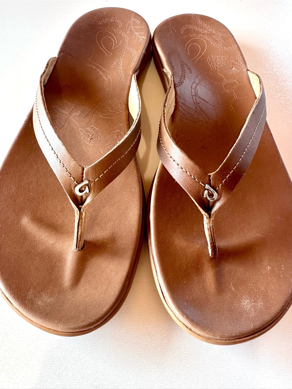 NWOT Women’s OluKai Honu Flip Flop Leather Sandals - Picture 8 of 11